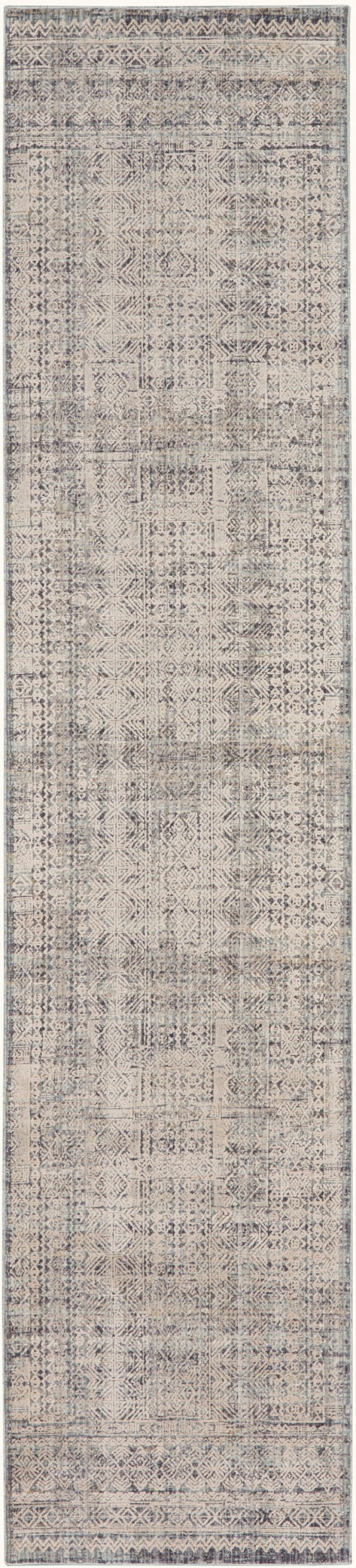 Lynx Ivory Blue Vintage Area Rug