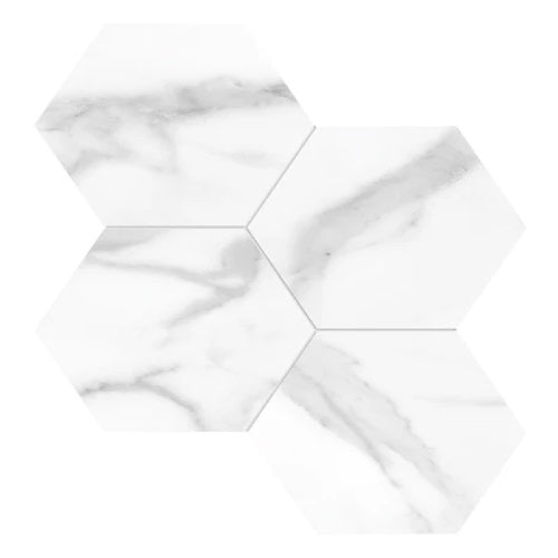 La Marca Statuario Nuovo Porcelain Mosaic - 6" Hexagon