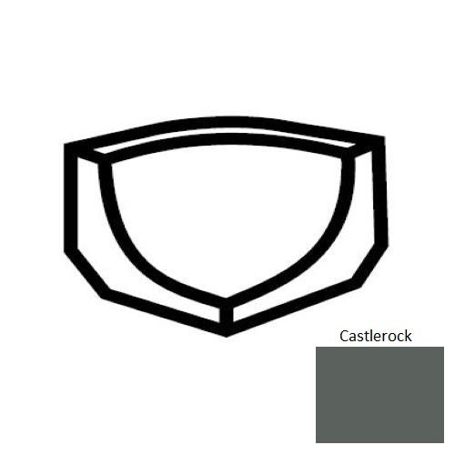Keystones Unglazed Mosaic Castlerock Porcelain Floor & Wall Trim - 1" X 1" Cove Base Incorner Round - Matte