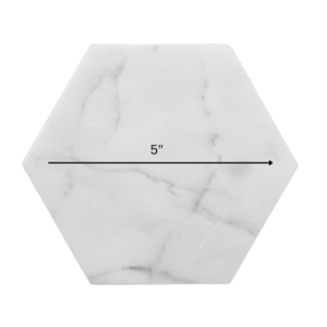 Calacatta Mix Marble Hexagon Loose Tile - Honed - 5" Hexagon
