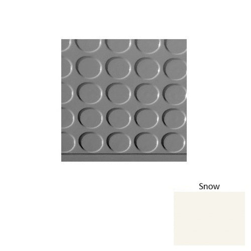 Solid 97 Snow Vantage Raised Circular 15" Depth Rubber (Sq) Stair Tread With Dupont Kevlar - Textured