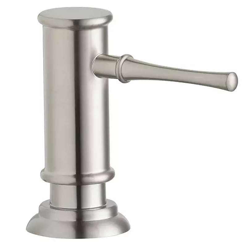Lustrous Steel Soap / Lotion Dispenser - 4 1/2" - Lustrous Steel