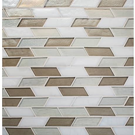 Illuminary Allusion Blend Glass Mosaic - 12" X 12" Oscillating - Matte