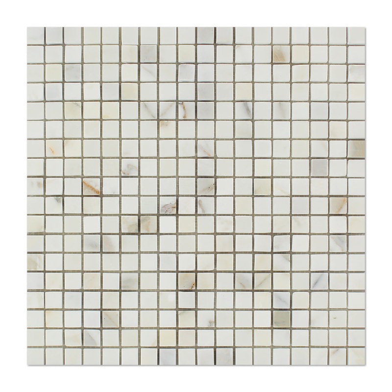 Calacatta Gold Marble Mosaic - 5/8" X 5/8"