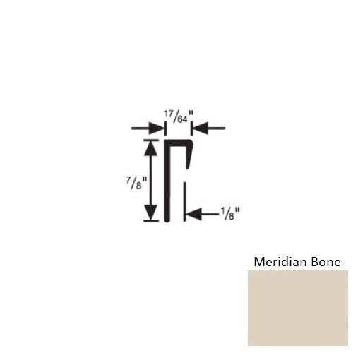Flextones Meridian Bone Vinyl 197 Square Resilient Cove Cap