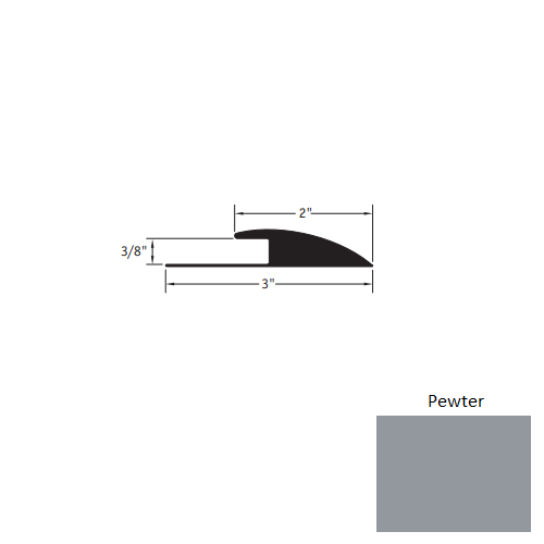 Johnsonite Pewter Vinyl Moulding / Trim