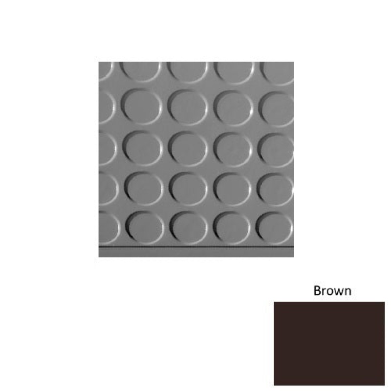 Solid 97 Brown Vantage Raised Circular Rubber Stair Tread