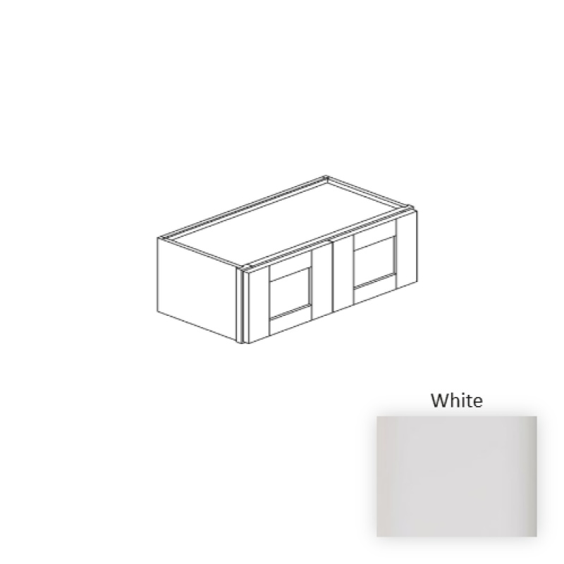 White Wood Kitchen Wall Cabinet 33" x 12" x 12"