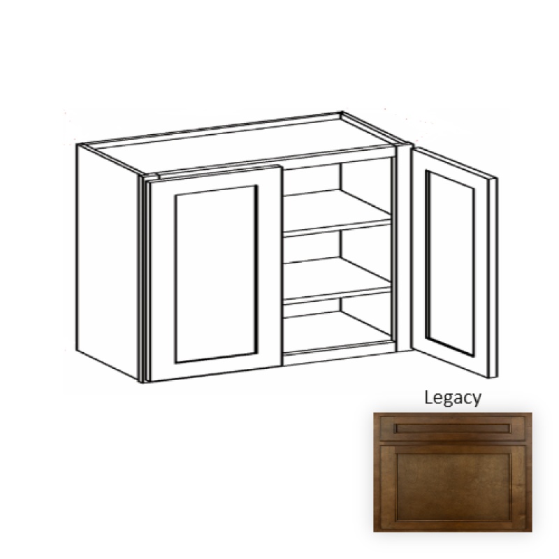 Legacy Wood Kitchen Wall Cabinet 24" x 30" x 12"