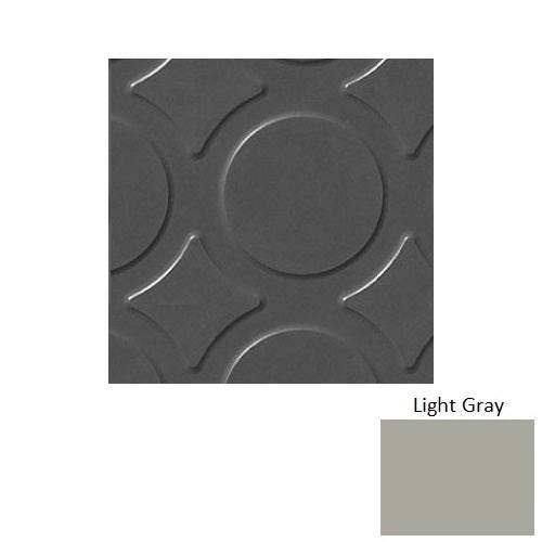 Flextones Light Gray Rct Radial Iii Rubber Distinct Designs Tile - Textured - 18" X 18"