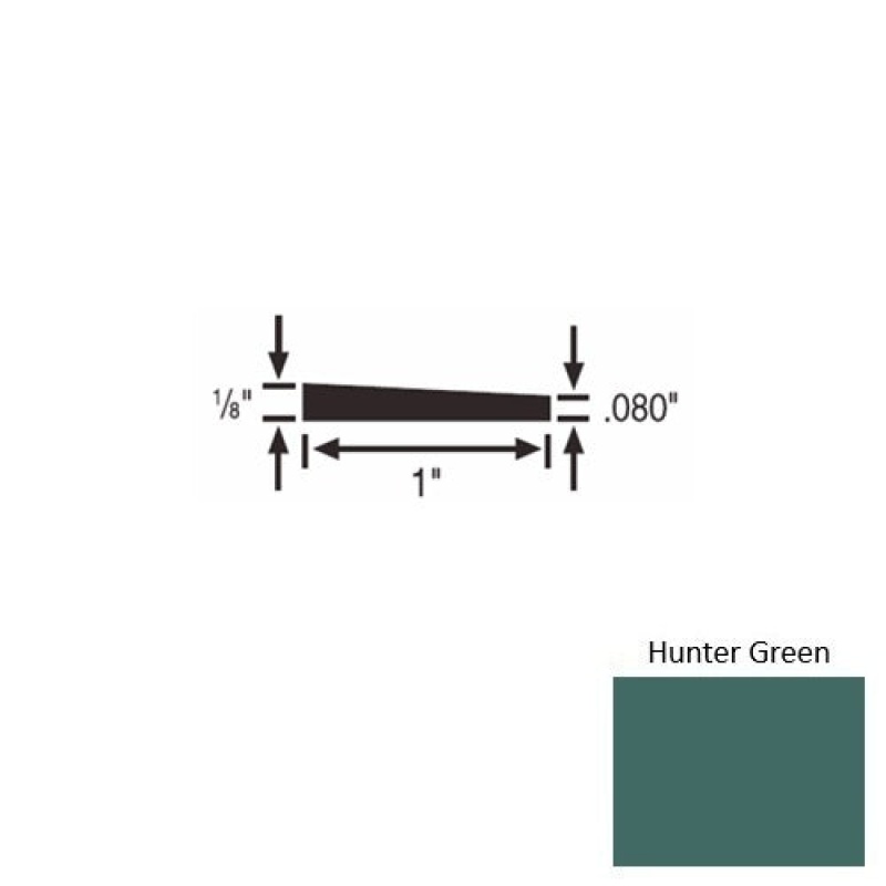 Solid 59 Hunter Green Rubber Reducer Strip