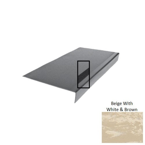 Beige Rubber Stair Tread 12 1/2" x 72"