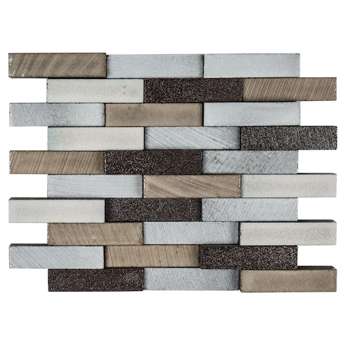 Ashland & Halsted Reclaim Basalt Mosaic - Elevation Brick - Glossy