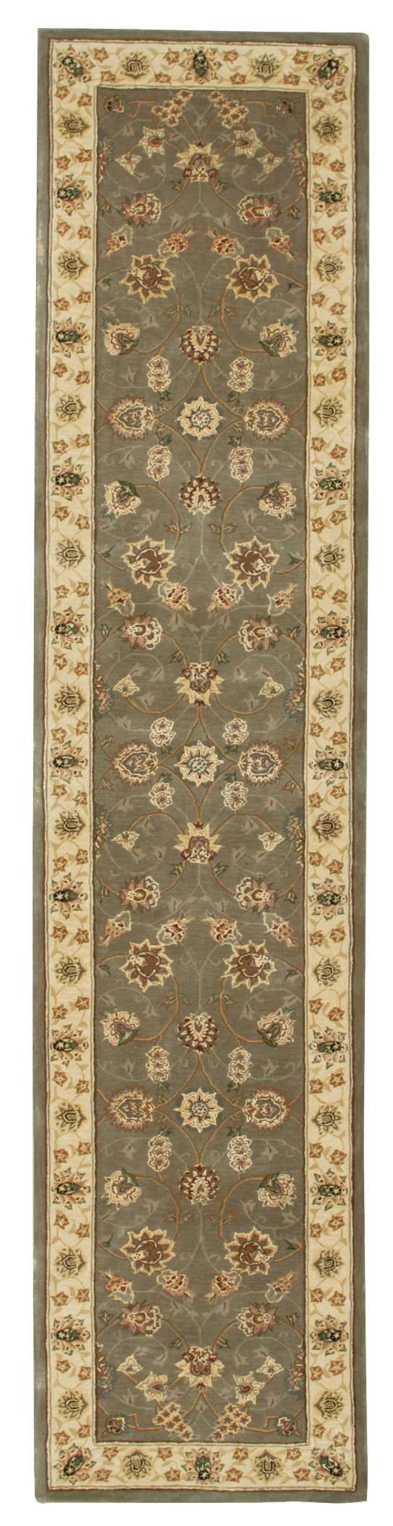 Nourison 2000 Olive Wool Blend Traditional Area Rug - 12 Ft Runner