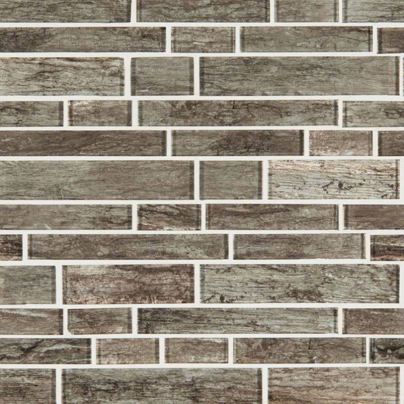 Antico Silversmith Interlocking Glass Mosaic - Linear - Glossy