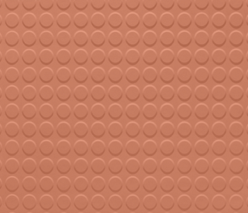 Johnsonite Tangerine Tango Raised Round Solid Color Rubber Tile - Textured