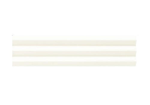 Upscension Stare Bright White Wave Ceramic Tile - Glossy - 3" X 12"