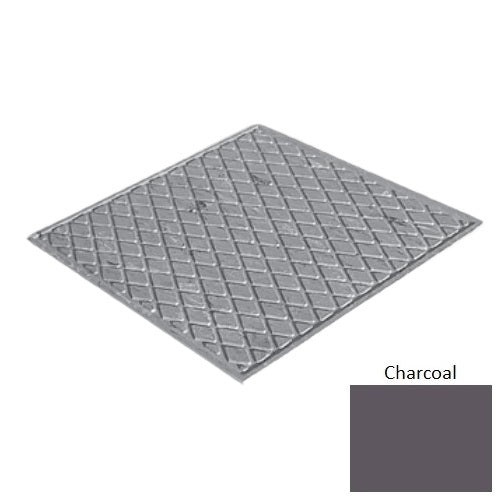 Flextones Charcoal Rubber Diamond Landing Tile - Textured - 27" X 27"