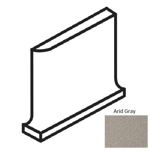 Quarry Tile Arid Gray 5" x 6" Cove Base Outcorner