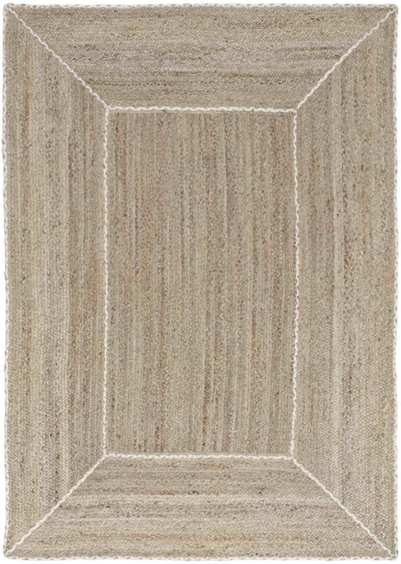 Terrazzo Jute Natural Grey Trj01 Jute Bohemian Area Rug - 6 Ft X 9 Ft - Natural Grey
