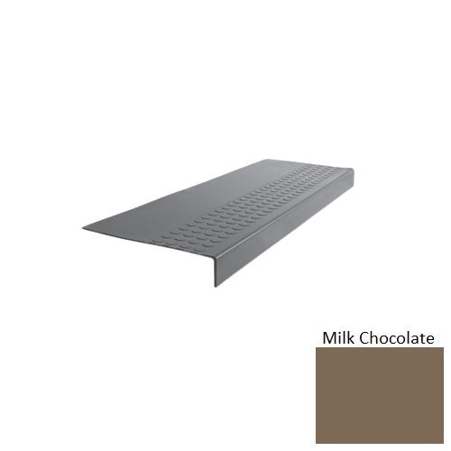 Flextones Milk Chocolate Type 500 Distinct Designs Rubber - 12" X 72" Stair Tread - Rbt Radial High Profile Design