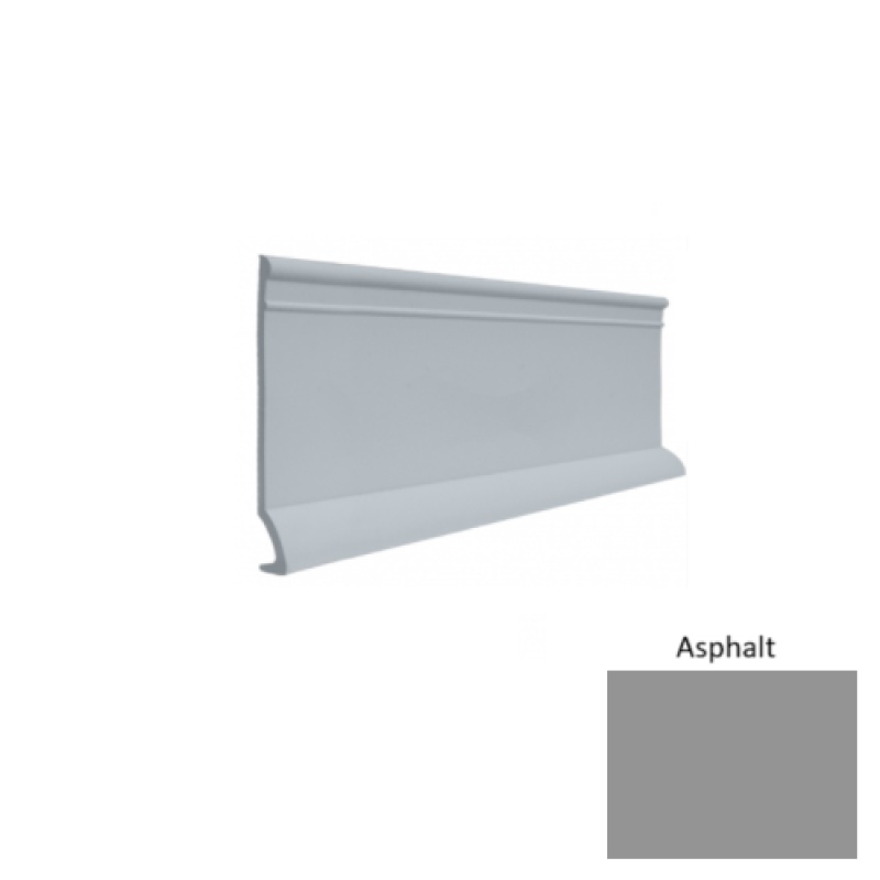 Roppe Contours #90 Intrigue Asphalt Rubber Profiled Wall Base - Satin