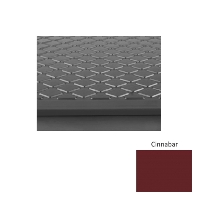 Solid 30 Cinnabar Diamond Rubber (Sq) Stair Tread - Textured