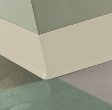 Johnsonite Bone White Vinyl Traditional Wall Base - 6" X 48" X 1/8" Toe - Traditional Wall Base