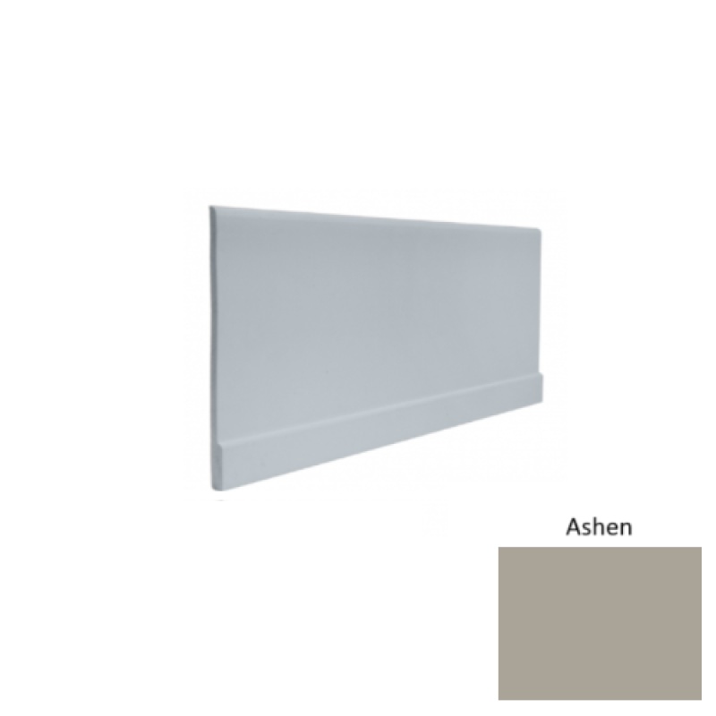Contours #00 Simplicity Ashen Rubber Profiled Wall Base - Satin - 4" X 8 Ft