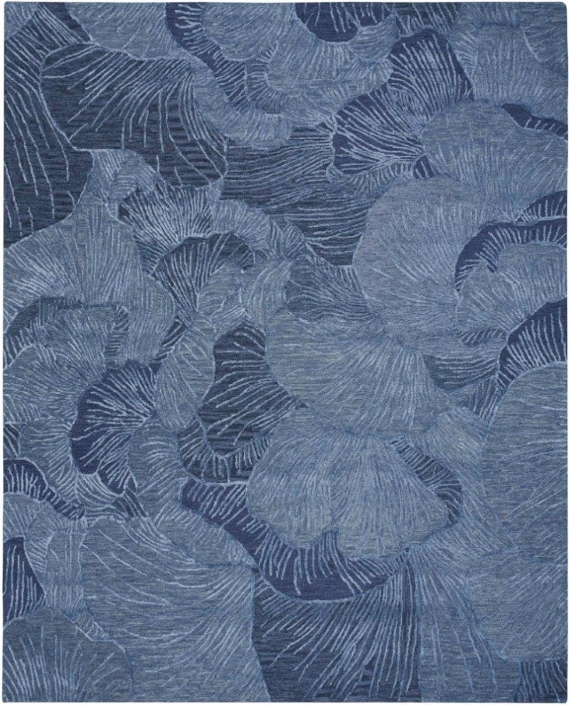Avra Blue Avr01 Wool Blend Contemporary Area Rug - 8 Ft X 10 Ft - Blue