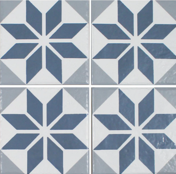 Aquatica Ancient Floridita Azul Porcelain Tile - Semi Gloss - 6" X 6"
