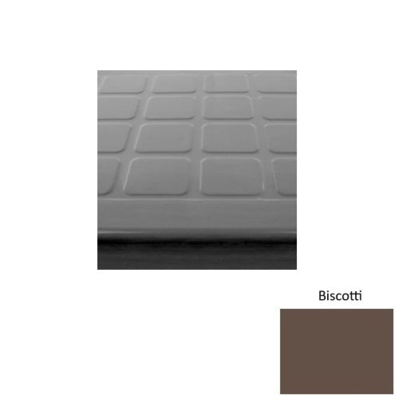 Solid 94 Biscotti Rubber (Sq) With Galley Red Abrasive Strip Stair Tread With Dupont Kevlar - Textured