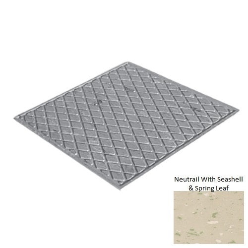 Spextones Neutrail With Seashell & Spring Leaf Rubber Diamond Landing Tile - Textured - 27" X 27"