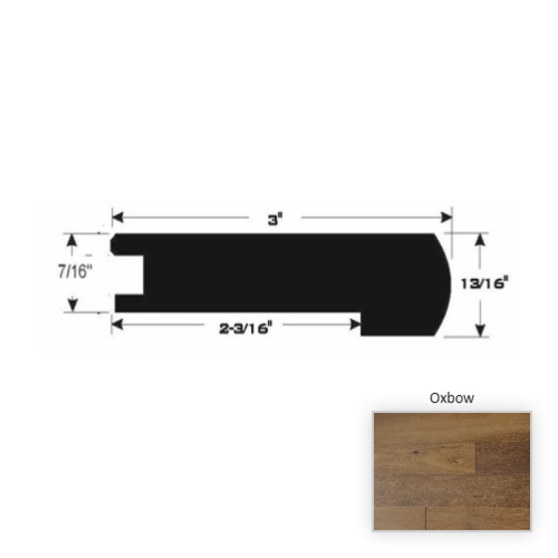 Contempo European White Oak Oxbow 90" Flush Stair Nose