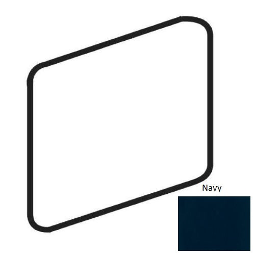 Color Wheel Linear Navy Ceramic Wall Trim - 2 1/8" X 2 1/8" Bullnose Corner - Semi Gloss