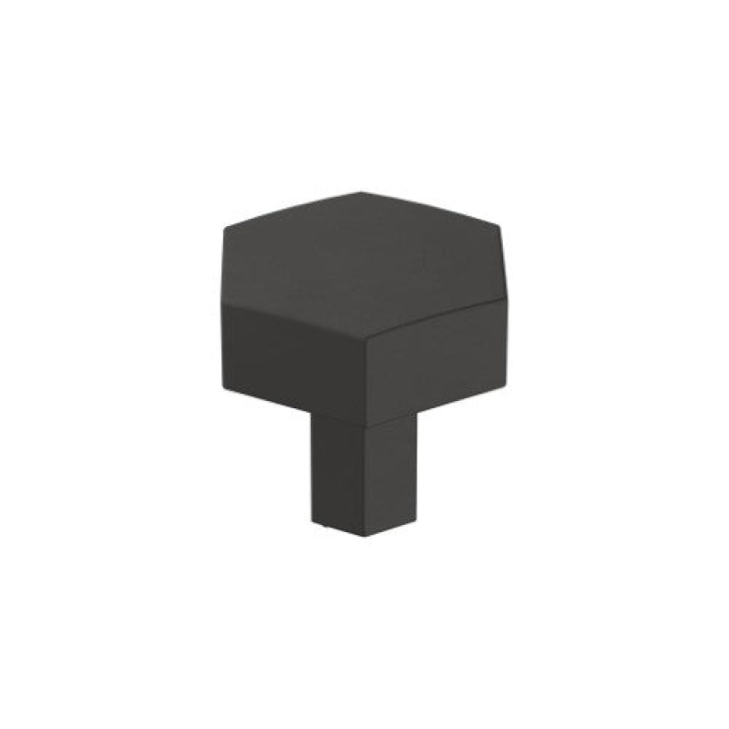 Caliber Zinc Cabinet Knob - Matte Black - 1 1/4" (32 Mm)