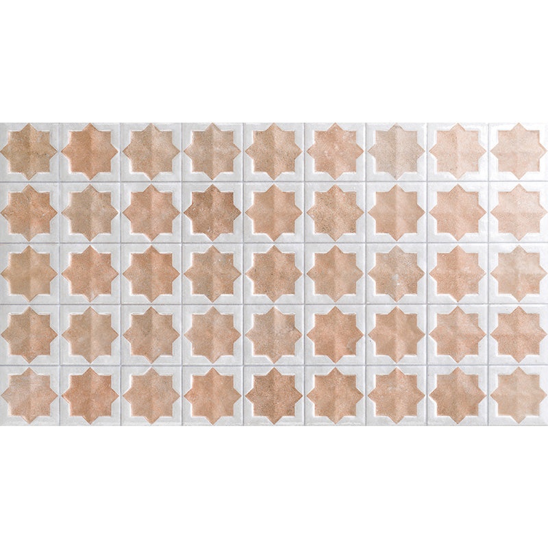 Alcazar Cotto Porcelain Tile - Glossy & Matte - 12.2" X 22"