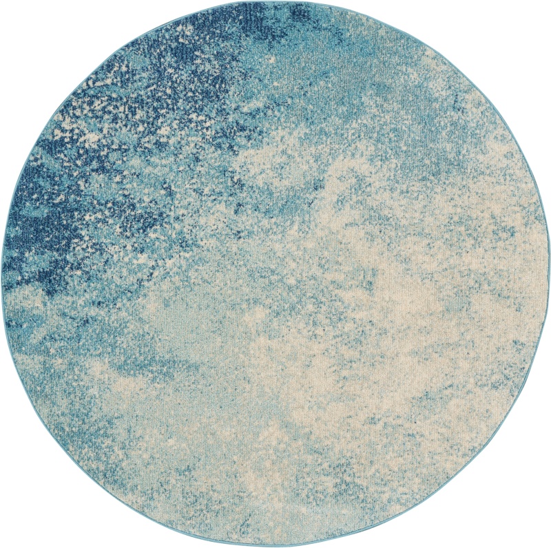 Passion Psn10 Navy Light Blue Polypropylene Modern Area Rug