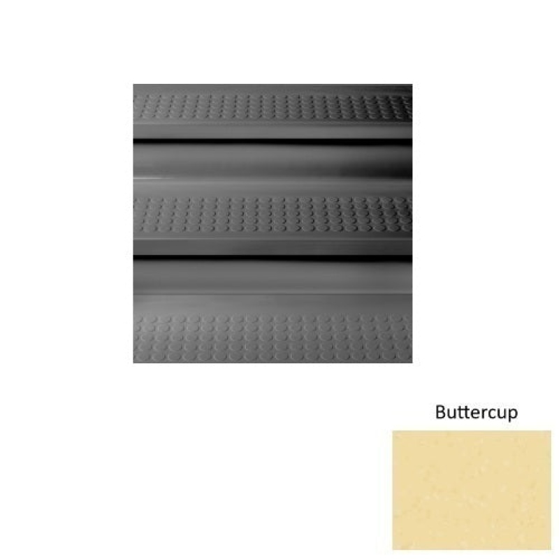 Roppe Buttercup Textured Rubber Stair Tread with Kevlar