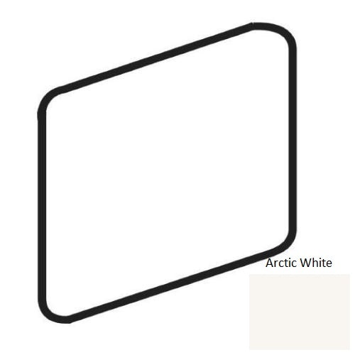 Color Wheel Classic Arctic White Ceramic Wall Trim - 2" X 2" Bullnose Corner