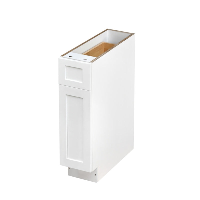 Mallorca White Shaker Wood Kitchen Base Cabinet - 9" X 24" X 34 1/2" (Assembly Required) - White