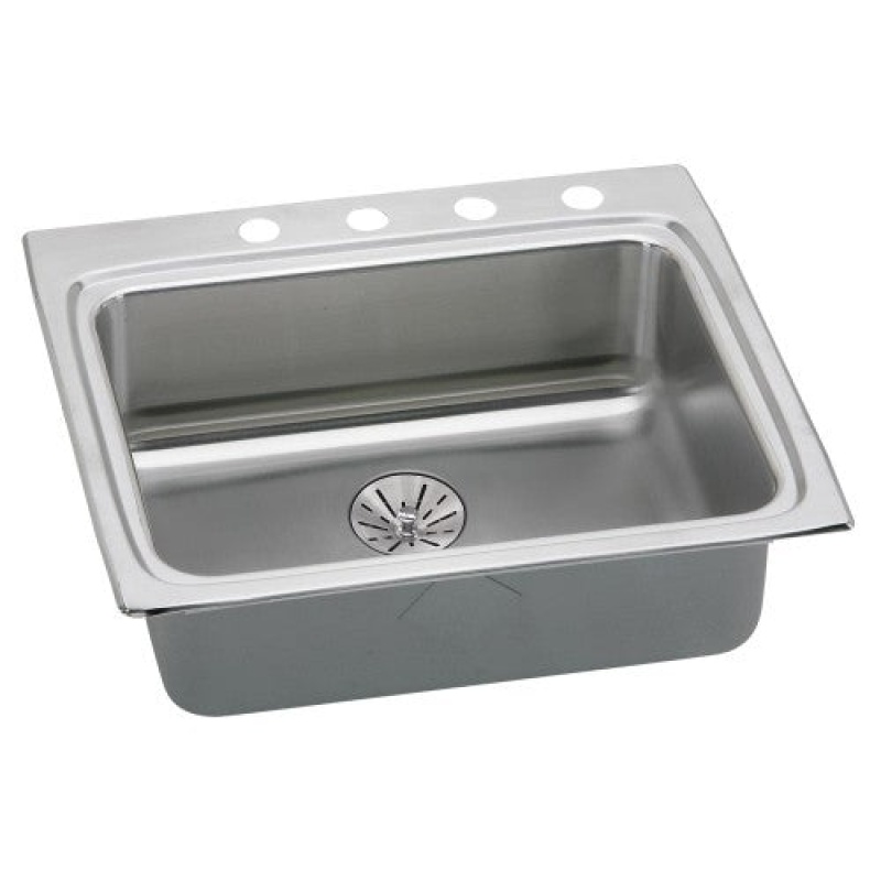 Lradq252265pd1 Lustertone Classic Stainless Steel Drop In Single Bowl Kitchen Sink - 25" X 22" X 6 1/2" With 1 Hole - Stainless Steel