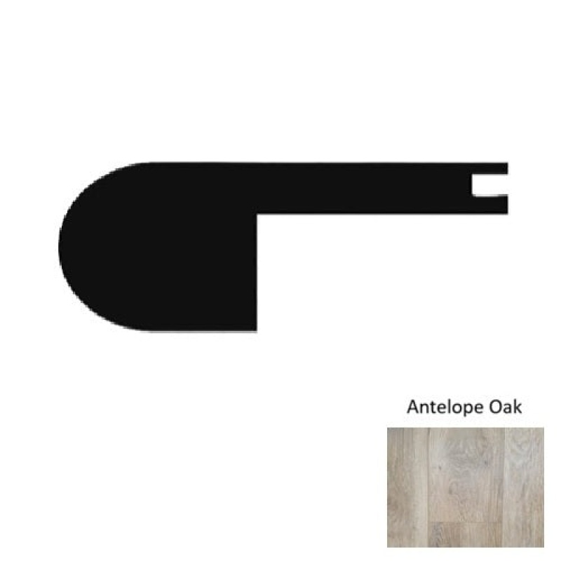 1400 Series Antelope Oak Luxury Vinyl Moulding / Trim - 94" Flush Stair Nose - Embossed
