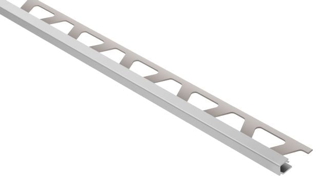 Quadec Square Edge Metal Tile Edging Trim - Classic Grey Color Coated Aluminum