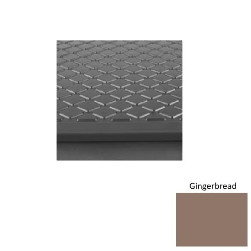 Solid 31 Gingerbread Rubber (Rd) With Galley Red Abrasive Strip Stair Tread With Dupont Kevlar - Textured