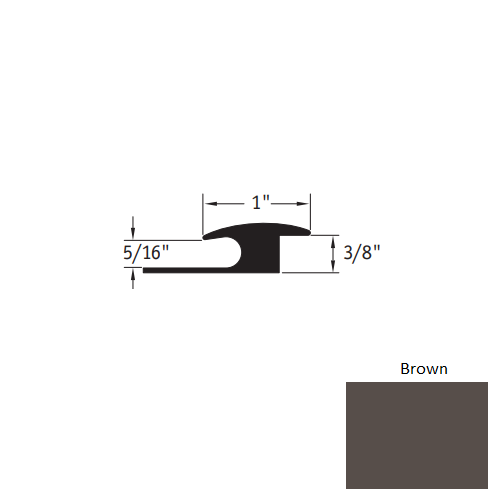 Johnsonite Brown Vinyl Moulding / Trim Adaptor