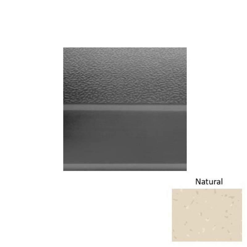 Symmetry 93 Natural Rubber (Sq) With Galley Red Abrasive Strip Stair Tread With Dupont Kevlar - Textured