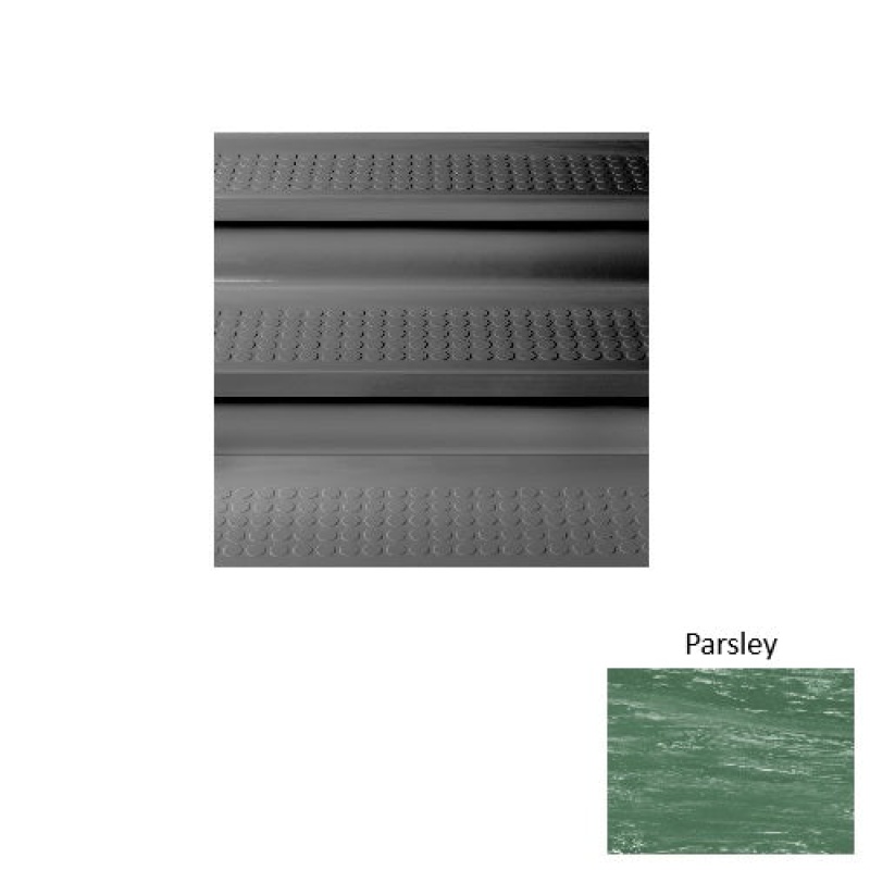 Marbleized 96 Parsley Vantage Raised Circular Rubber Stair Tread With Riser