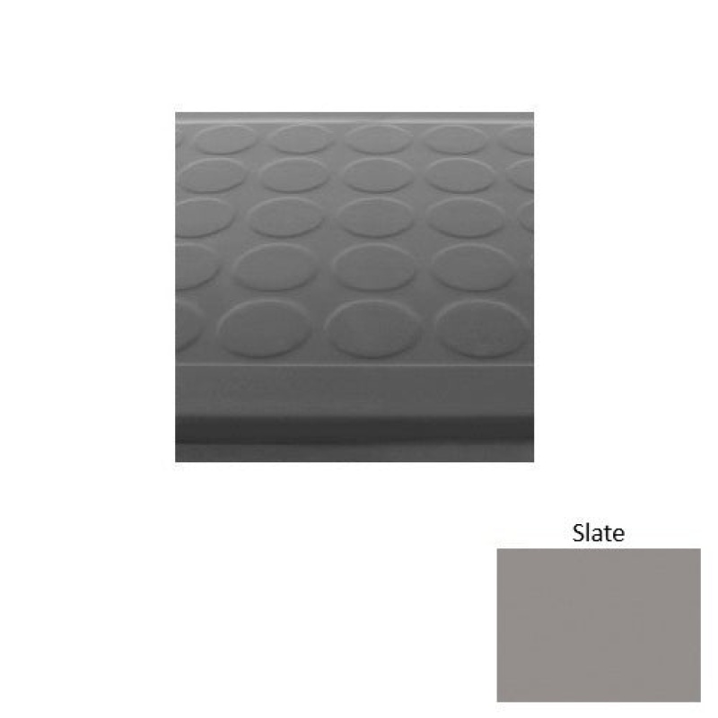Solid 92 Slate Low Profile Raised Circular Rubber (Sq) Stair Tread With Dupont Kevlar - Textured