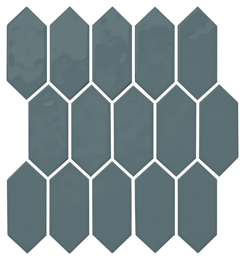 Mythology Aura Ceramic Mosaic - 2" X 5" Picket Fence - Glossy